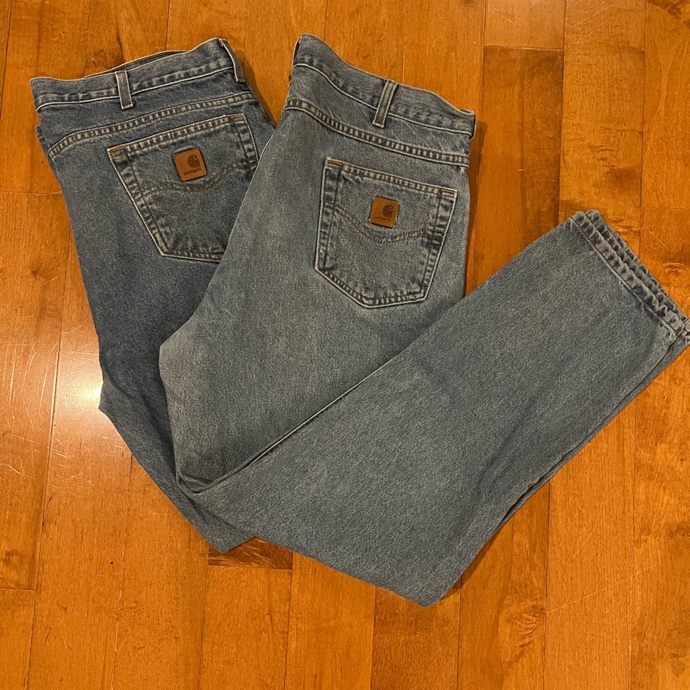 2 Pair Carhartt Men's Classic Denim Jeans
Size 38 x 32